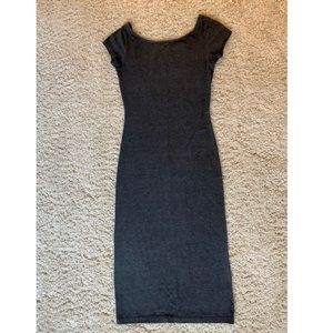 H&M fitted knee length, scoop back dress